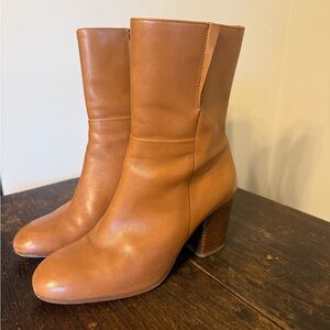 Seychelles Wild Ride Tan Leather Mid-Calf Booties